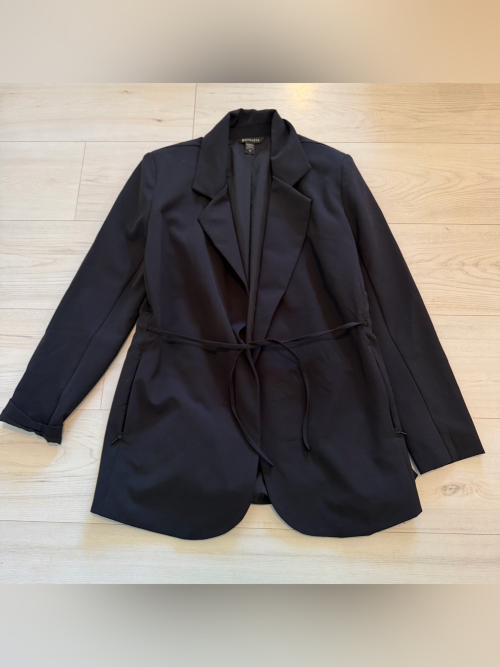 Women’s Athleta Black Tie-Waist Blazer Size 12